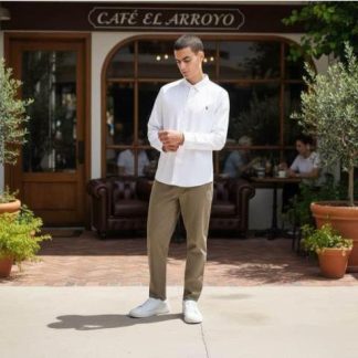 CAMISA MANGA LARGA BLANCO HPC POLO