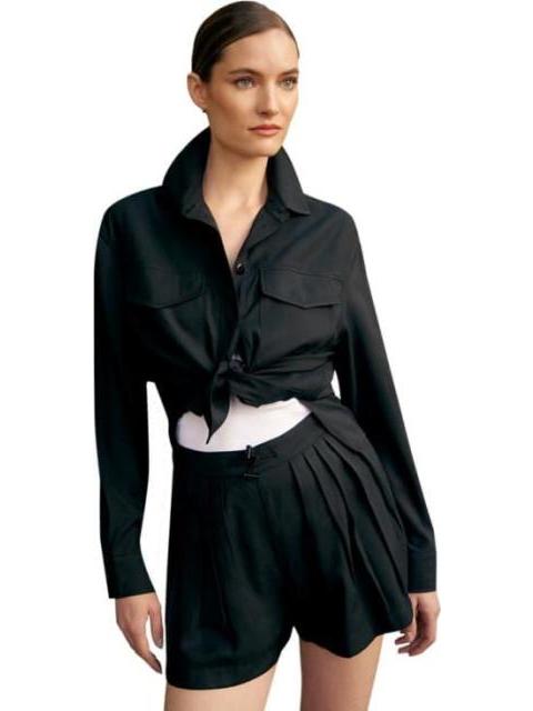 CAMISOLA LARGA LISA NEGRO HOLLY LAND - Imagen 3
