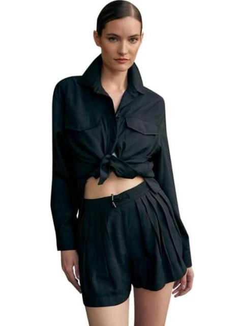 CAMISOLA LARGA LISA NEGRO HOLLY LAND - Imagen 4