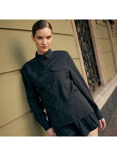 CAMISOLA LARGA LISA NEGRO HOLLY LAND - Imagen 6