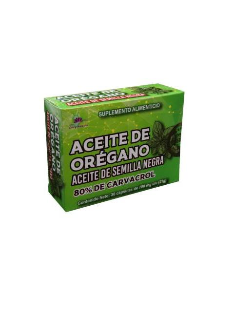 CAPS. ACEITE DE OREGANO Y ACEITE DE SEMILLA NEGRA 80% DE CARVACOL NUTRY SALUD