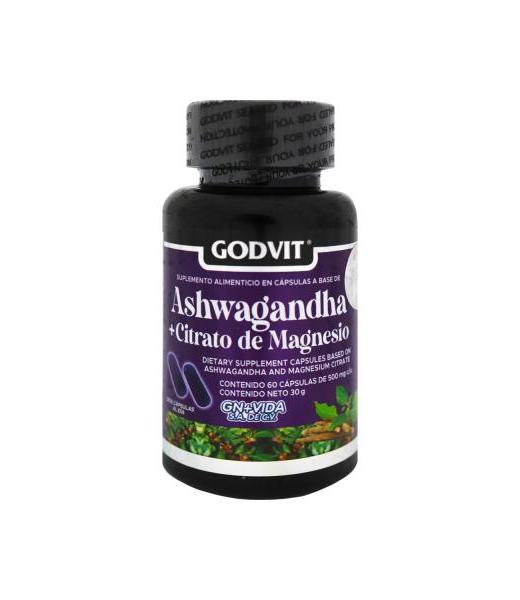 CAPS. ASHWAGANDHA + CITRATO DE MAGNESIO C 60 GN+VIDA