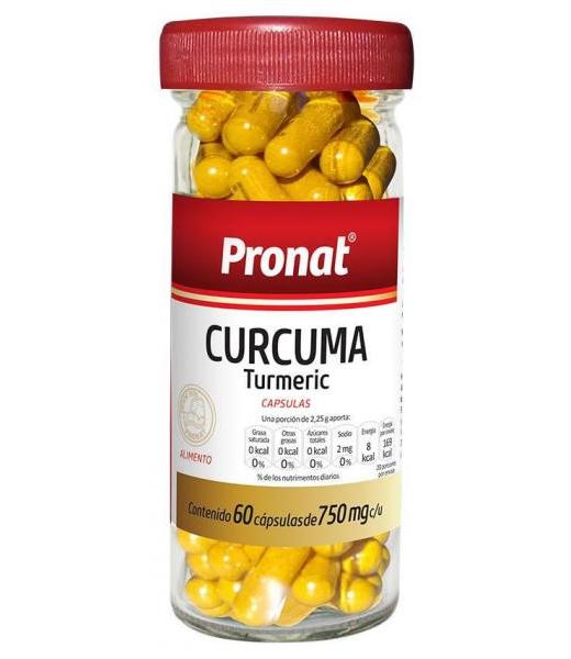 CAPS. CURCUMA TURMERIC C 60 DE 750MG C U PRONAT