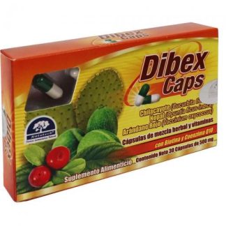 CAPS. DIBEX C 30 CHILACAYOTENOPALARANDANO ROJO. LAB. NATUTECH