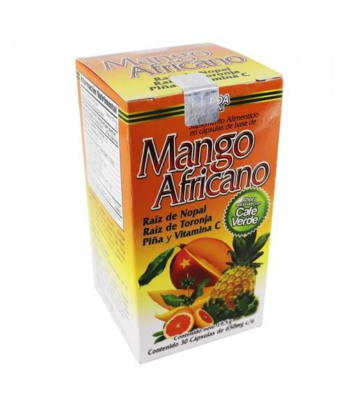 CAPS. MANGO AFRICANO CON CAFE VERDE C 30 C RAIZ DE NOPALRAIZ DE T GN+VIDA