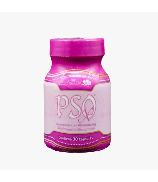 CAPS. PSO X C 30. MEZCLA HERBAL CON VIT. B6 MAS NATURAL SALUD Y BIENESTAR