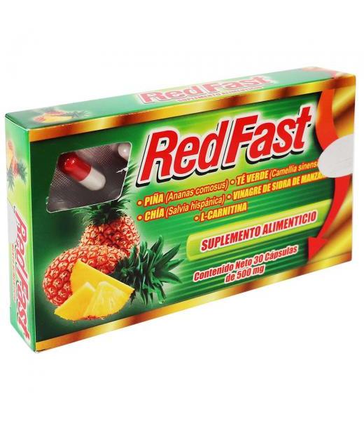 CAPS. REDFAST C 30 PIÑaCHIATE VERDE Y VINAGRE DE SIDRA DE MANZANA LAB. NATUTECH
