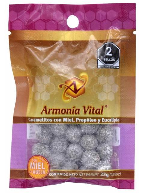 CARAMELO MIEL PROPOLEO EUCALIPTO 25 G ARMONIA VITAL P 6
