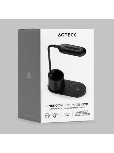 CARGADOR CON LAMPARA PARA ESCRITORIO ENERGON LUMIMATE CI711 ACTECK - Imagen 3