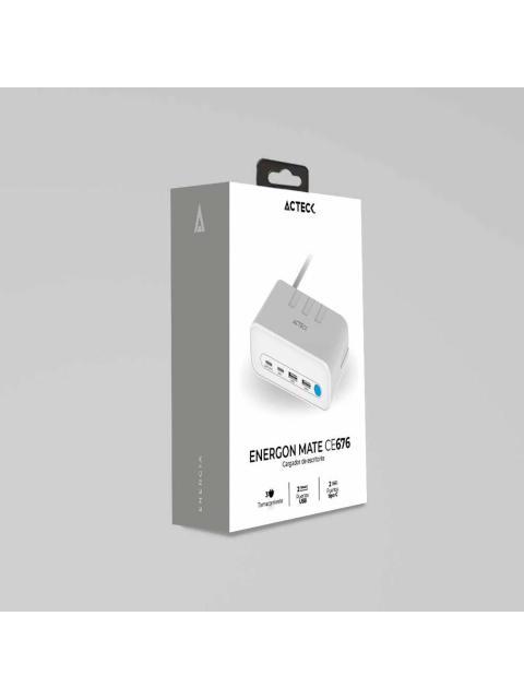 CARGADOR DE ESCRITORIO ENERGON MATE CE4676 ACTECK 7 EN 1 - Imagen 4