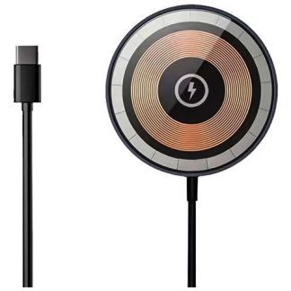 CARGADOR INALAMBRICO MAGNETICO MAGSAFE 15W CON ENTRADA USB TIPO C PARA IPHONE 12 13 14 15 ANDROID Y FUNDAS MAGNETICAS DISEñO DELGADO Y PORTATIL CON CABLE DE 1 METRO SLIM COMPANY