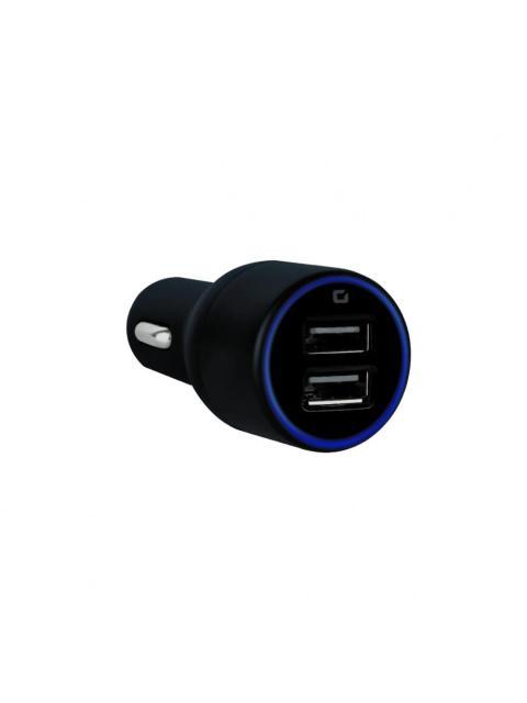 CARGADOR MOBIFREE CARGADOR DE COCHE 2 PUERTOS USB NEGRO AUTO CORRIENTE ALTERNA USB 2 - Imagen 2