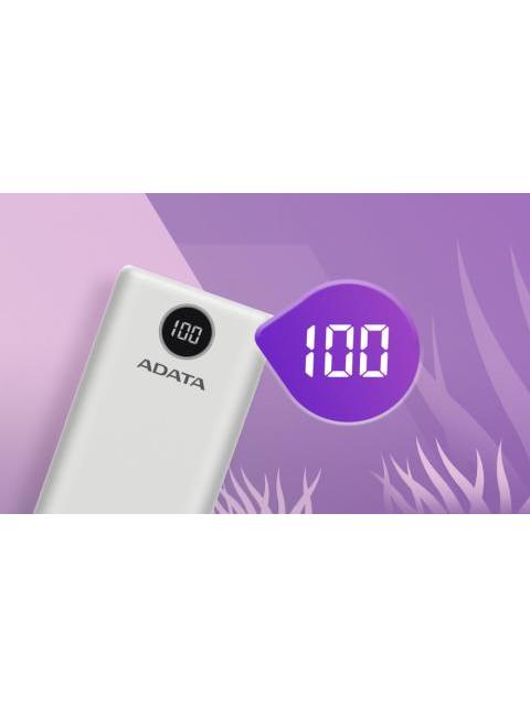 CARGADOR PORTATIL ADATA POWER BANK P20000QCD 20AH BLANCO - Imagen 2