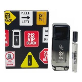 CAROLINA HERRERA 212 VIP BLACK SET DE 2 PZ CON MINI HOMBRE