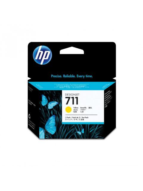 CARTUCHO HP 711 PAQUETE TRIPLE AMARILLO ORIGINAL 29ML