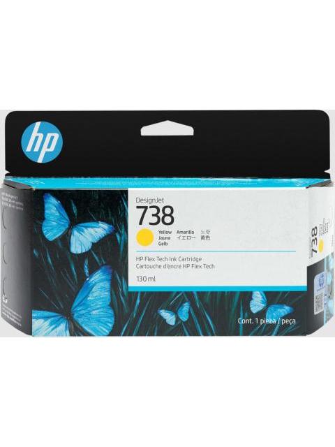 CARTUCHO HP DESIGNJET 738 AMARILLO 130ML