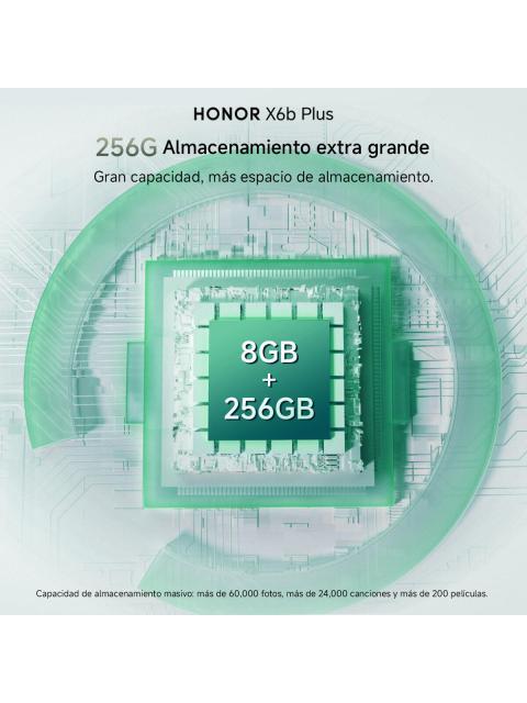 CELULAR HONOR X6B PLUS 256 GB 8GB RAM VERDE FORESTA - Imagen 4