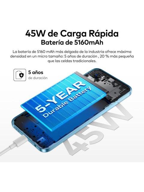 CELULAR INFINIX HOT 60 PRO AI PHONE DUAL SIM PLATEADO 8+8GB RAM 256 GB ROM 6.78 AMOLED 1.5K 144 HZ BATTERY 5160 MAH CARGA RAPIDA 45 W DISEñO ULTRAFINO DE 6.6 MM IP64 - Imagen 6