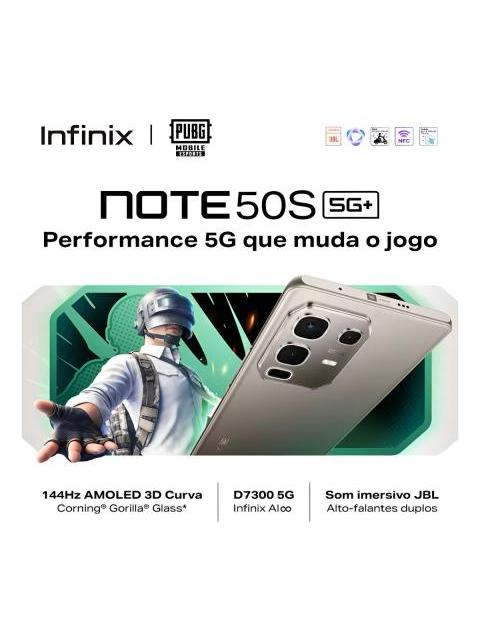 CELULAR INFINIX NOTE 50S 5G PANTALLA 3D CURVADA ULTRA DELGADA 256GB ROM 8GB RAM GRIS 6.78QUOT; 144HZ AMOLED 5200MAH CARGA RAPIDA 45W - Imagen 6