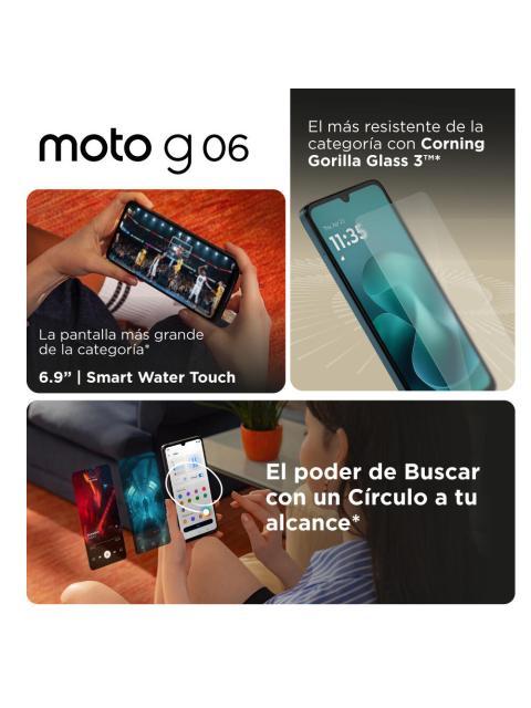 CELULAR MOTOROLA MOTO G06 256GB 4GB COLOR AZUL - Imagen 3