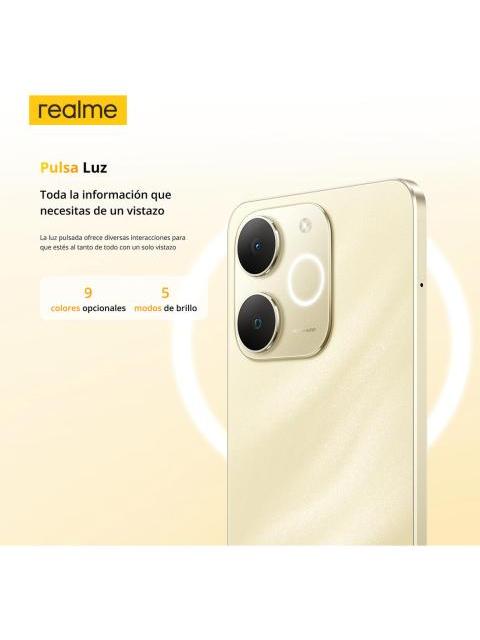 CELULAR REALME NOTE 70 4GB 128GB SMARTPHONE OCTA-CORE CHIPSE BATERIA 6000 MAH CON CARGADOR AMEICICANO 6.74  PANTALLA VERSION MEXICO NUEVO ORIGINAL SELLADO DE FABRICA GARANTIA DORADO - Imagen 4