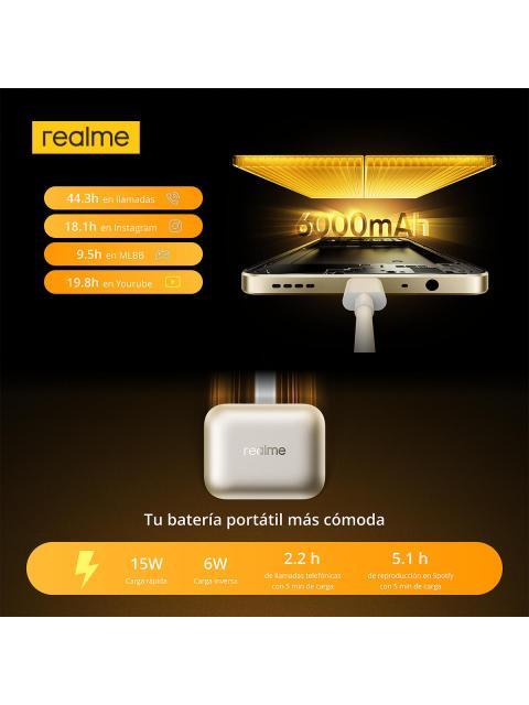CELULAR REALME NOTE 70 4GB 128GB SMARTPHONE OCTA-CORE CHIPSE BATERIA 6000 MAH CON CARGADOR AMEICICANO 6.74  PANTALLA VERSION MEXICO NUEVO ORIGINAL SELLADO DE FABRICA GARANTIA DORADO - Imagen 6