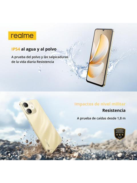 CELULAR REALME NOTE 70 4GB 128GB SMARTPHONE OCTA-CORE CHIPSE BATERIA 6000 MAH CON CARGADOR AMEICICANO 6.74  PANTALLA VERSION MEXICO NUEVO ORIGINAL SELLADO DE FABRICA GARANTIA DORADO - Imagen 8