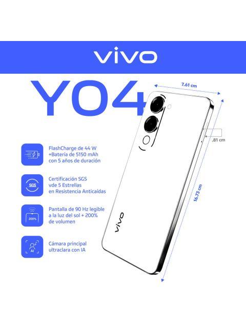 CELULAR VIVO Y04 NEGRO 256GB + 4GB RAM | BATERIA 5150 MAH | PANTALLA 6.74 90HZ | CAMARA 13MP | IP64 RESISTENTE | ANDROID 14 - Imagen 5
