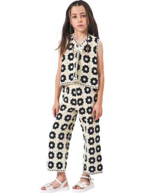 CHALECO CROCHET BEIGE/HUESO HOLLY LAND KIDS - Imagen 4