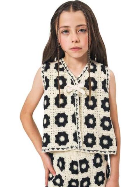 CHALECO CROCHET BEIGE/HUESO HOLLY LAND KIDS - Imagen 5