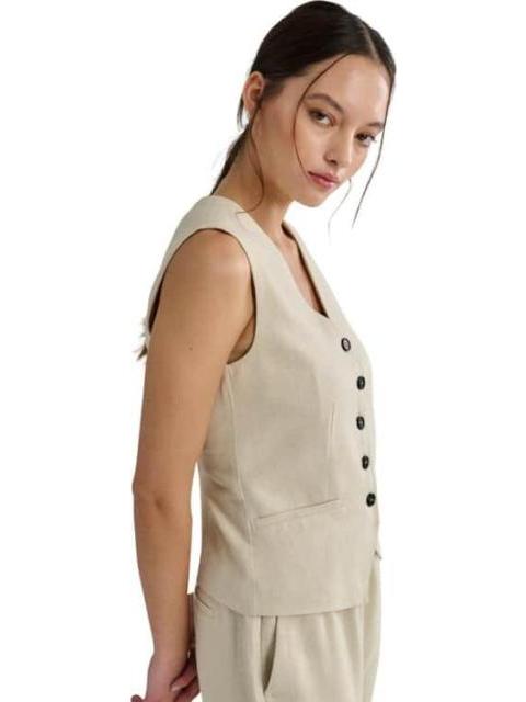 CHALECO LINO BEIGE HOLLY LAND - Imagen 5