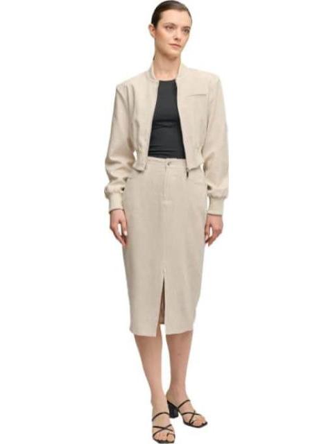 CHAMARRA BOMBER DE LINO BEIGE HOLLY LAND