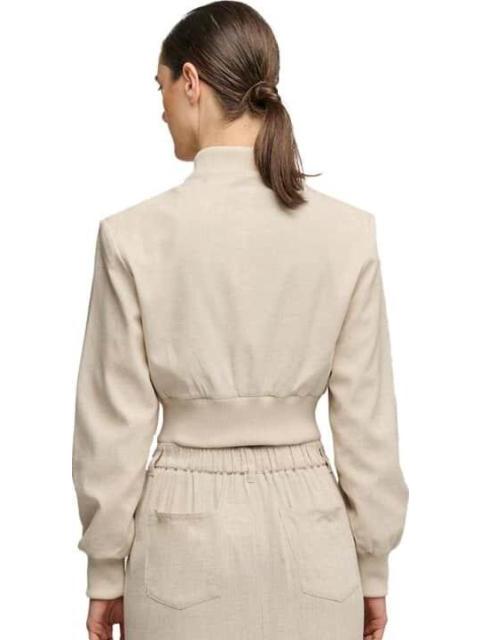 CHAMARRA BOMBER DE LINO BEIGE HOLLY LAND - Imagen 3