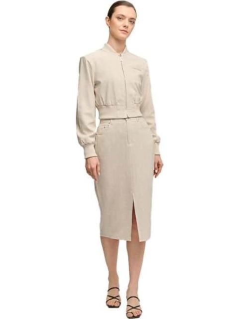 CHAMARRA BOMBER DE LINO BEIGE HOLLY LAND - Imagen 5