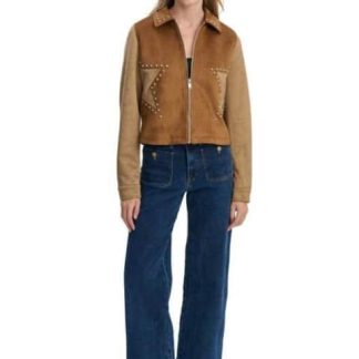 CHAMARRA DE GAMUZA CAMEL HOLLY LAND