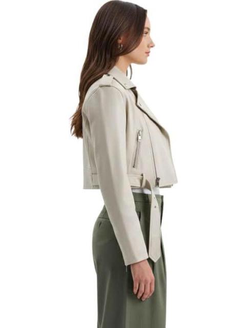 CHAMARRA ESTILO BIKER DE PU MARFIL HOLLY LAND - Imagen 4