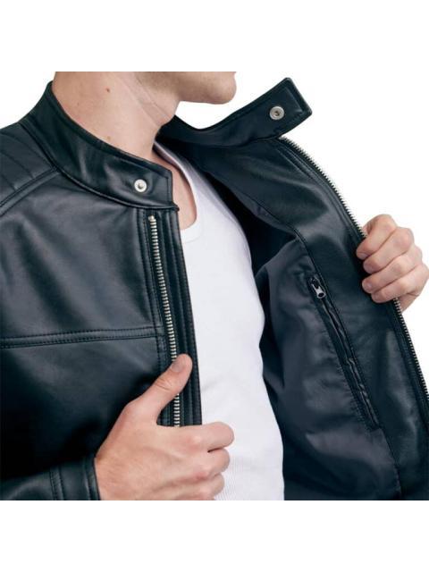 CHAMARRA TACTO PIEL NEGRO HARD SODA - Imagen 5