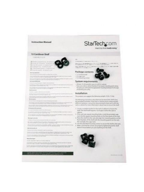 CHAROLA PARA RACK STARTECH 1U HASTA 20KG NEGRO CABSHELF1U10 - Imagen 3