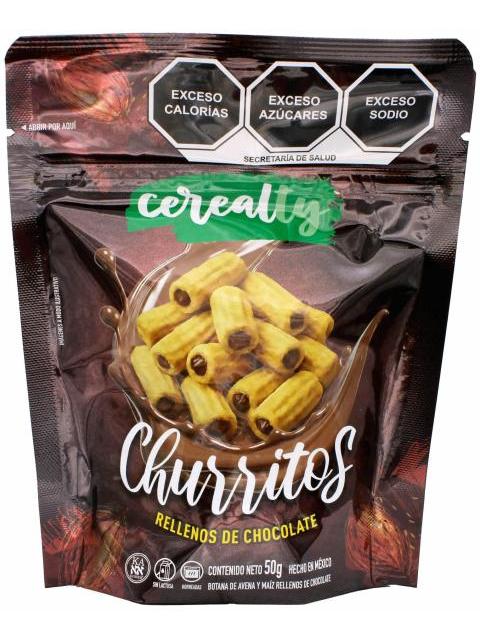CHURRITOS RELLENOS DE CHOCOLATE 50 G CEREALTY