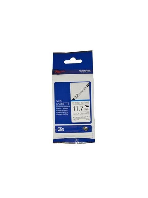CINTA BROTHER HSE-231 NEGRO SOBRE BLANCO 1.17CM X 1.5M