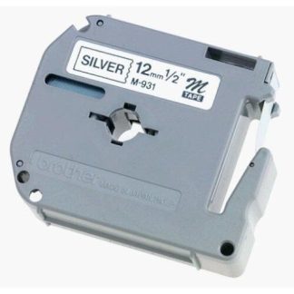 CINTA BROTHER M931 NEGRO SOBRE PLATA 12MM X 8M