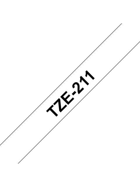CINTA BROTHER TZE211 NEGRO EN BLANCO 6MM X 8M - Imagen 3