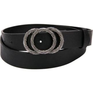 CINTURON DOBLE CON REMACHES NEGRO HOLLY LAND