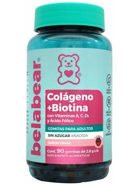 COLAGENO BIOTINA FRESA 90 GOMITAS BELABEAR