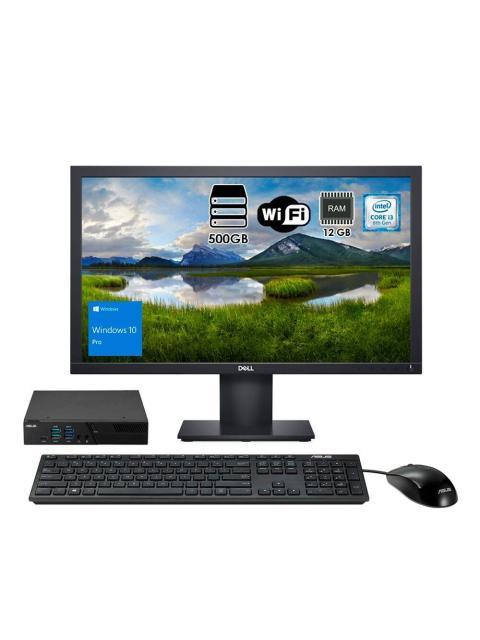 COMPUTADORA MINI PC ASUS CORE I3 12GB 500GB WIN 10PRO MONITOR 19 DELL