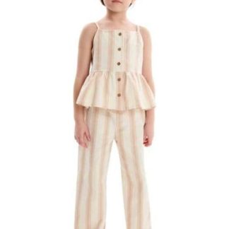 CONJUNTO RAYAS BEIGE HOLLY LAND KIDS