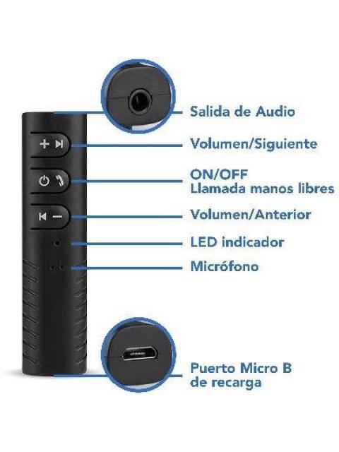 CONVERTIDOR AUDIO A BLUETOOTH PARA AUTO BROBOTIX 263793 BLUETOOTH NEGRO - Imagen 6