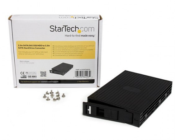 STARTECH CONVERSOR DE DISCO DURO DE 2.5-3.5 SATA-SAS NEGRO - Imagen 5