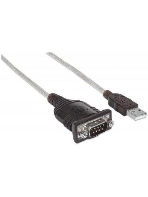 MANHATTAN CABLE USB MACHO - DB9 MACHO 1.8 METROS PLATA - Imagen 3