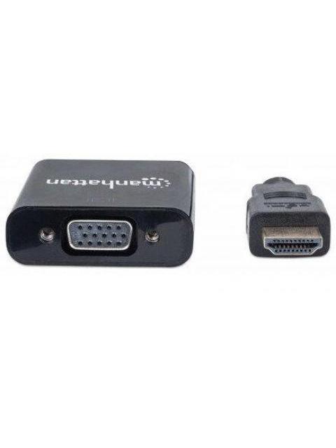 MANHATTAN ADAPTADOR HDMI MACHO - VGA HEMBRA 22CM NEGRO - Imagen 3